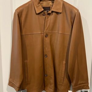 Marc New York Men's Tan Leather Jacket